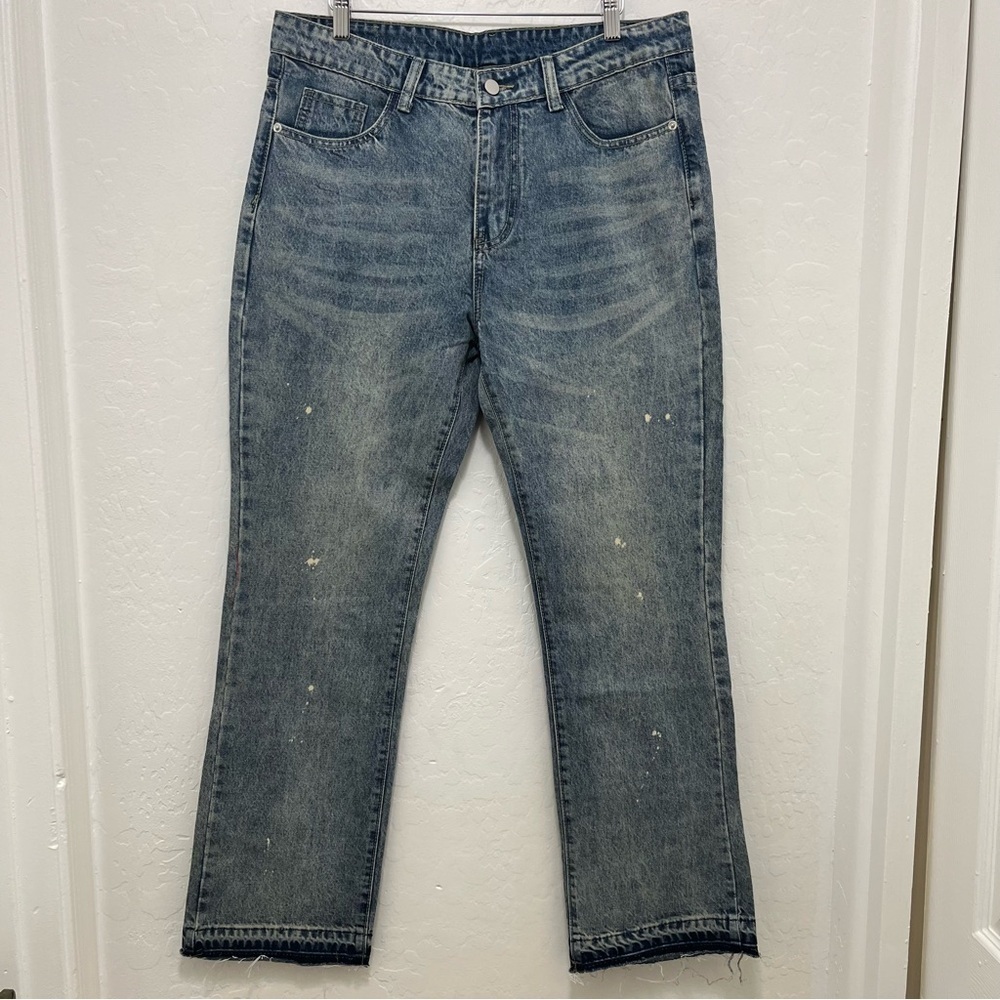 Black Icon Paint Splotched Blue Jeans Men’s XL